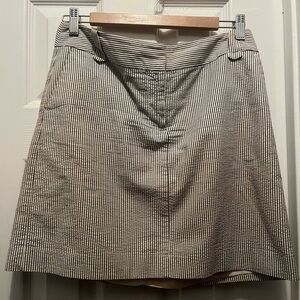 Blue/white seersucker skirt